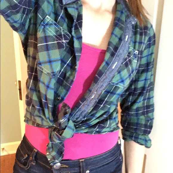 Men’s Green Flannel Shirt Sz M - Picture 5 of 5